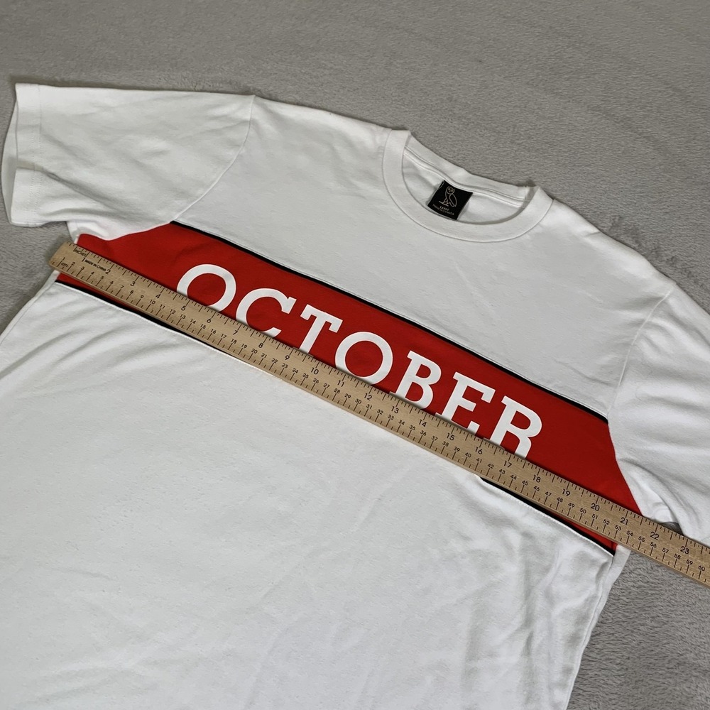 Octobers Very Own Shirt Mens Large White October Block OVO Logo Canada Drake - Picture 7 of 12